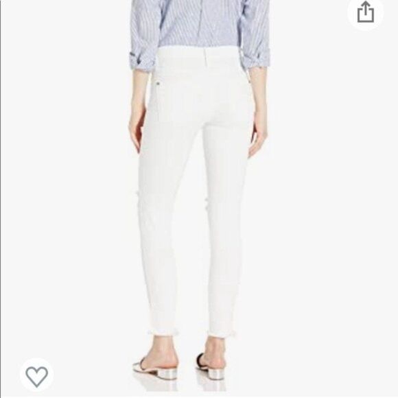 James Jeans J Twiggy Ankle Length Legging Jean in Frost White Raw Size 25 - Picture 2 of 9